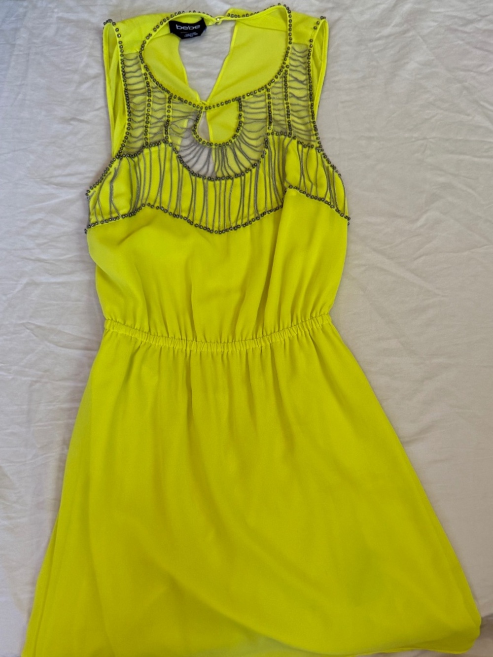 Bebe Neon Open Back Dress | Size Small